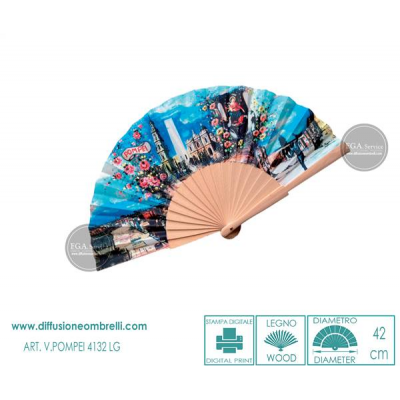 VENTAGLIO SOUVENIR LEGNO POMPEI 4132