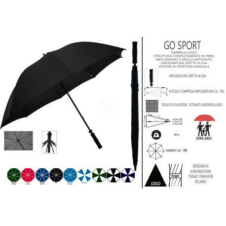Umbrellas Print advertising with Custom Logo Ref. GOSPORT