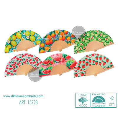VENTAGLIO LEGNO FANTASIA FRUTTA ART.15728