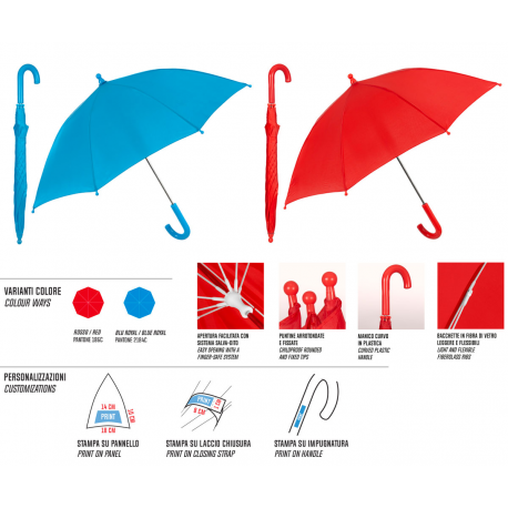 OMBRELLO PER BAMBINI PERSONALIZZATO O NEUTRO